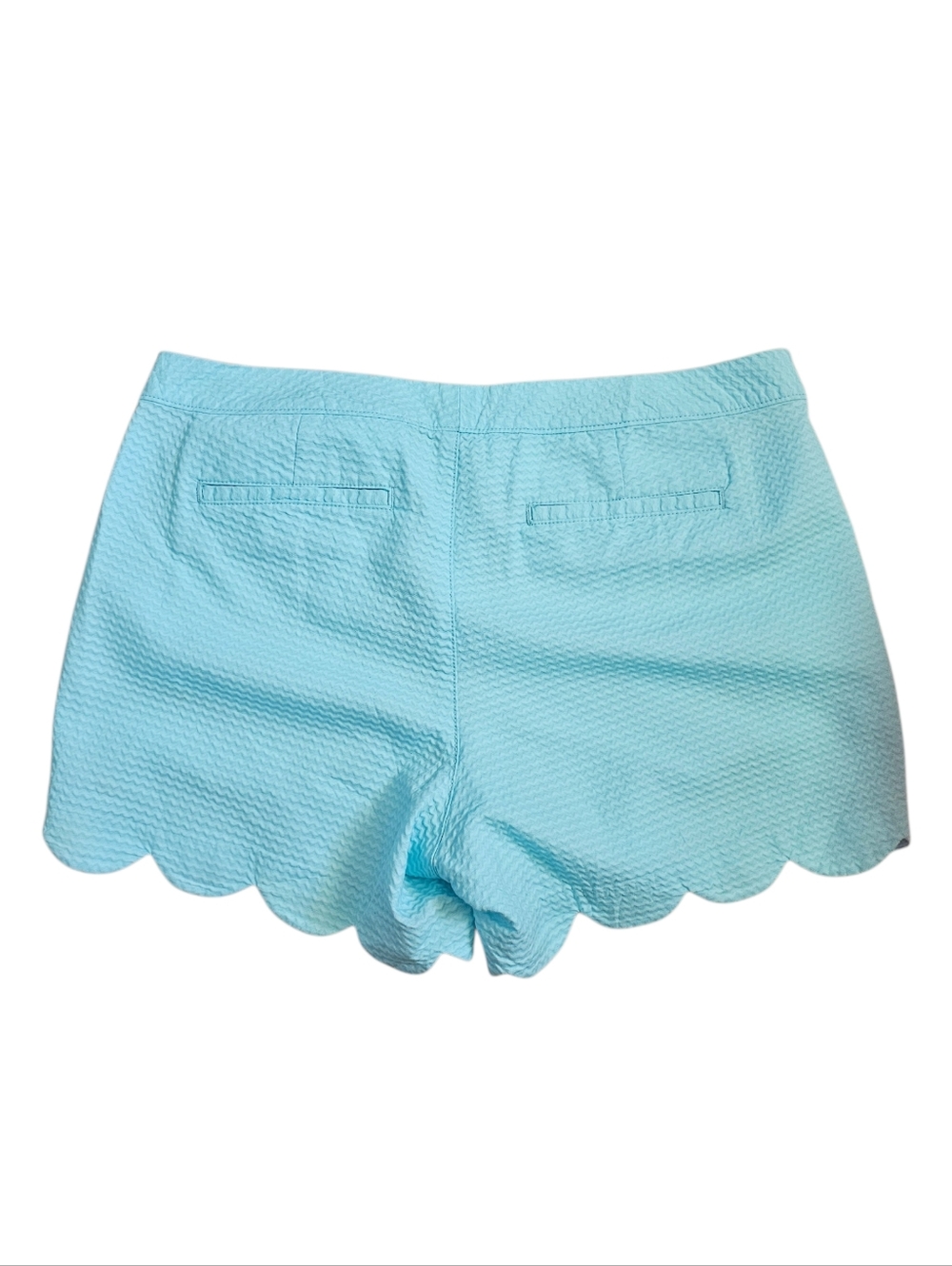 Lilly Pulitzer Buttercup Scalloped Shorts Bali Blue Aqua - Picture 8 of 9